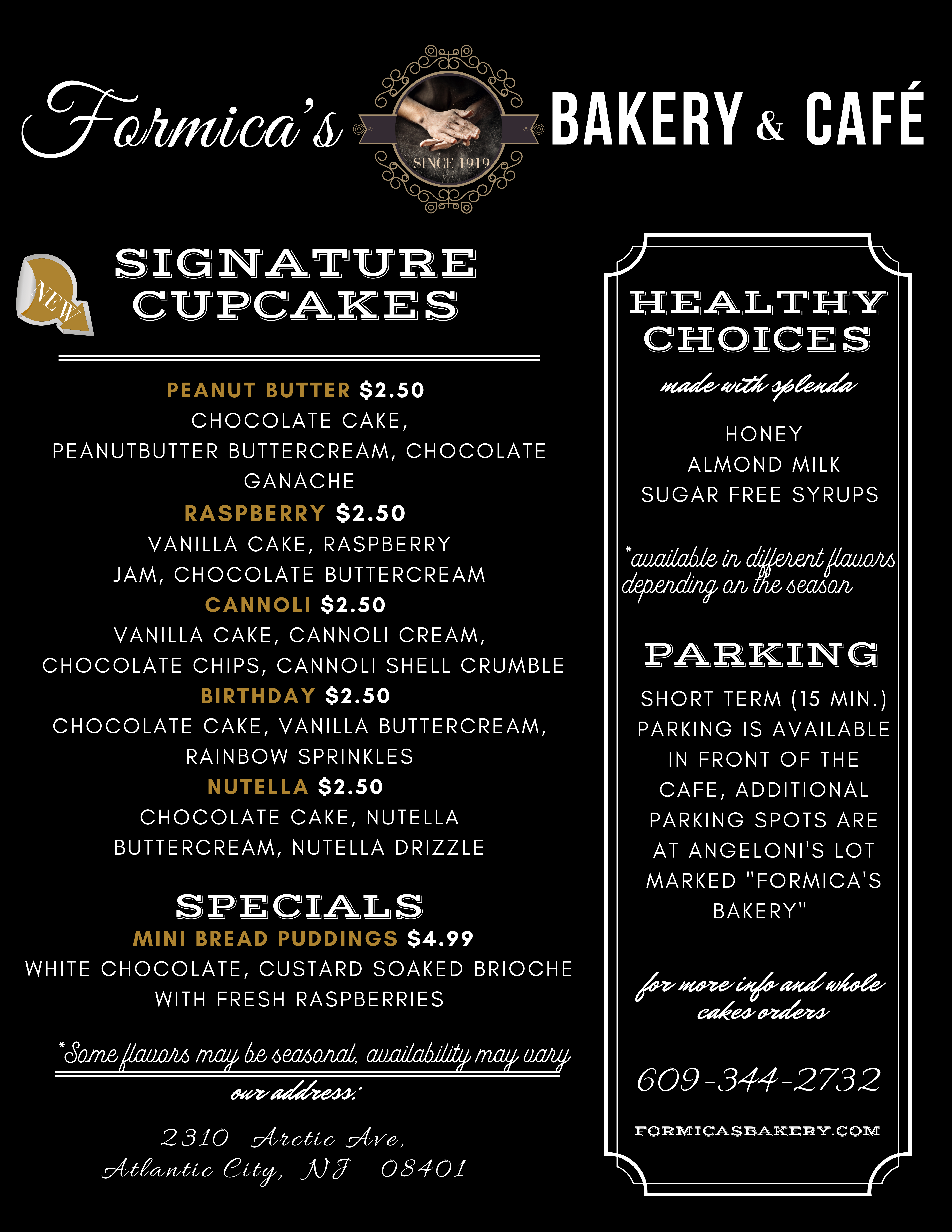 Formica's Bakery Cafe Menu - Page 4